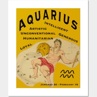 Aquarius positive traits astrological t-shirt Posters and Art